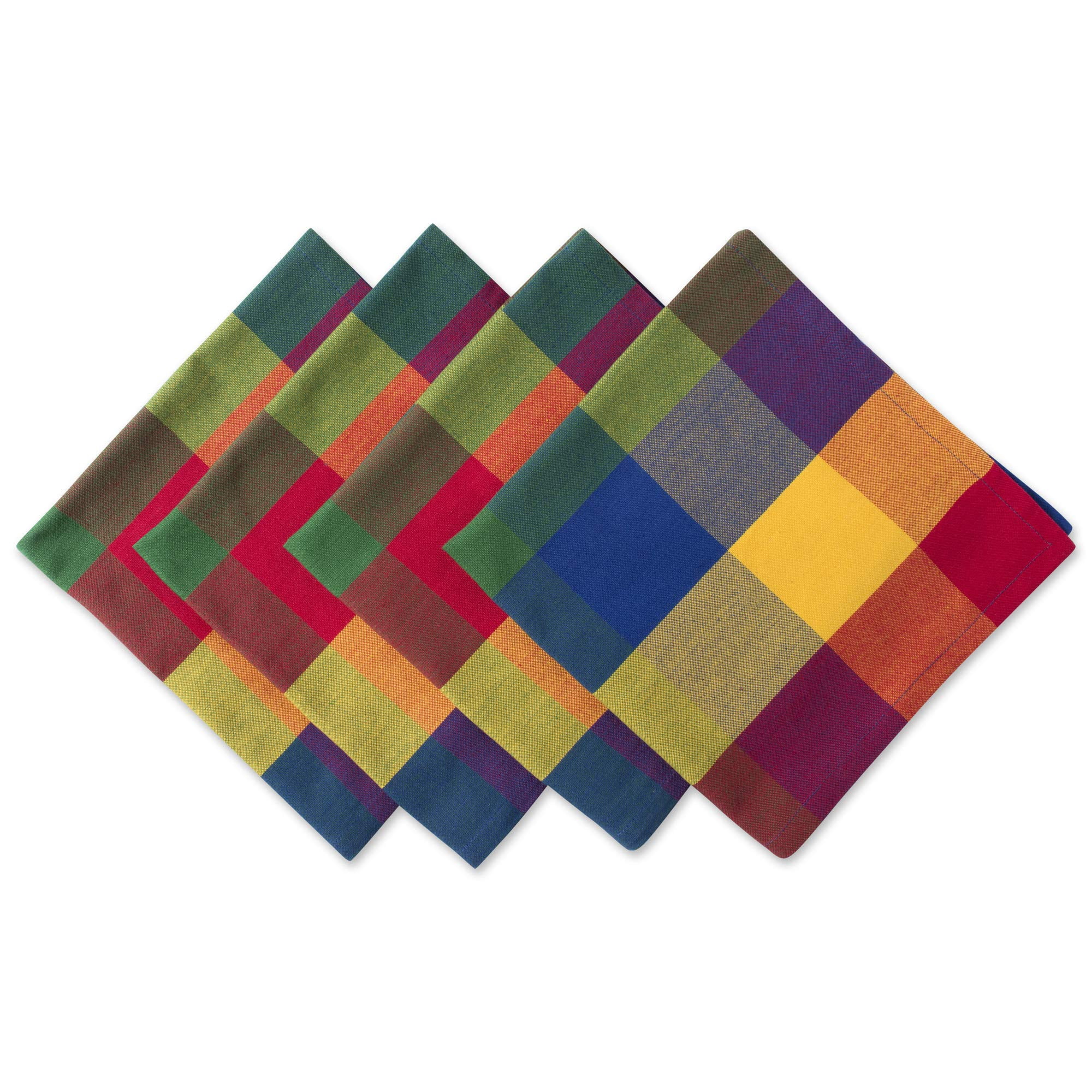 Set De 4 Servilletas Dii De Algodón A Cuadros 51x51 Cm