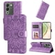 thumbnail image 1 of Funda tipo cartera FOXDOCK para Vivo Y200 5G , diseño girasol en relieve, cuero PU, cierre magnético, soporte y tarjetero, 1 of 5