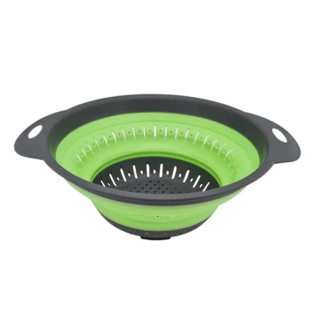 Chic Haus - Colador De Silicona Redondo Plegable Para Alimentos Color Verde