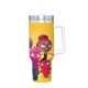 thumbnail image 2 of UglyDolls Vaso aislado de acero inoxidable con asa, diseño temático, regalo para familia, amigos y fans; incluye pajita y encaja en el portavasos estándar, 40 oz, 2 of 6