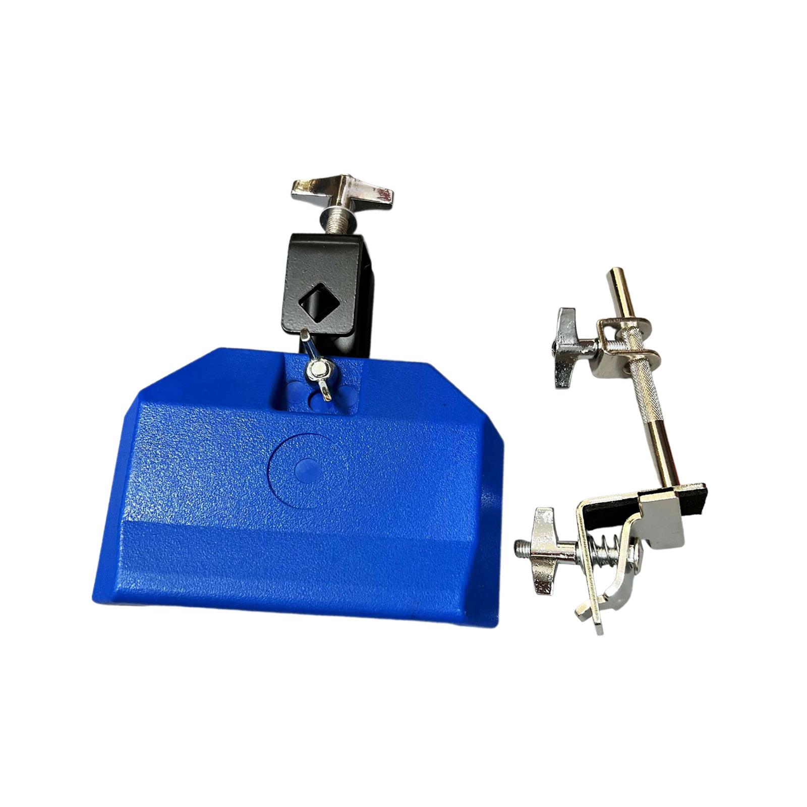 Magideal - Cencerro De Con Soporte Abrazadera Soporte Para Cencerro Montado En Aro Fácil Instalación Bombo Cencerro Instrumento Percusión Noisemakers Azul