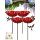 thumbnail image 1 of Estacas jardín flor metal 3 uds baño pájaros estación riego abejas colibríes jardín, 1 of 7