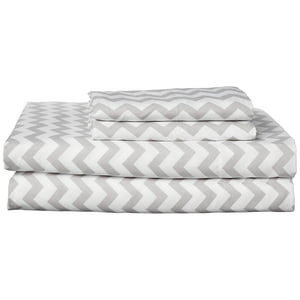 Sábanas Sweet Home Collection King Size Chevron Grey