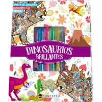 Latinbooks - Libro Megakit De Arte - Dinosaurios Brillantes