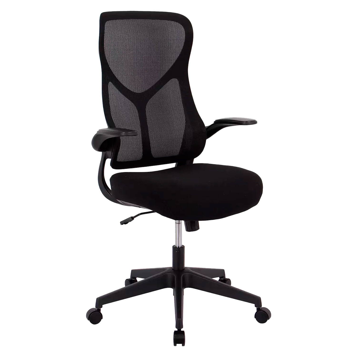 Ofixchile - Silla De Escritorio Liss Alta Negro Asiento Ergonómico Brazos Regulable Oficina Ofix