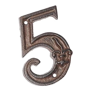 Bothyi - Placa De Puerta De Dígitos De Metal Número De Dirección Signo Placa De Puerta 5