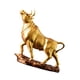thumbnail image 3 of Accesorios De Escultura De Toro Estatua De Toro Coleccionable Para Muebles Mesa Bar Oro, 3 of 5