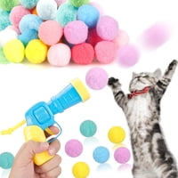 Pistola Lanzadora De Bolas Para Gatos Meohui, 31 Unidades Con 30 Bolas De Peluche