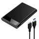 thumbnail image 2 of Caja SSD Para Disco Duro Externo De 2,5 Pulgadas Con Cable USB Soporte Ligero Negro, 2 of 5