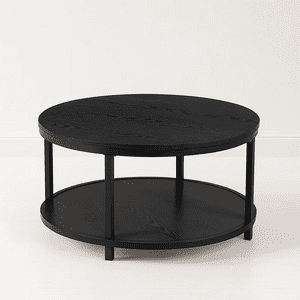 Klik Muebles - Mesa De Centro Redonda Negra - Diseño Moderno Con Doble Nivel
