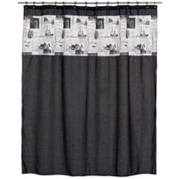 Gentile - Cortina Negro Diseño Diario 140X200 Cms Medida Especial