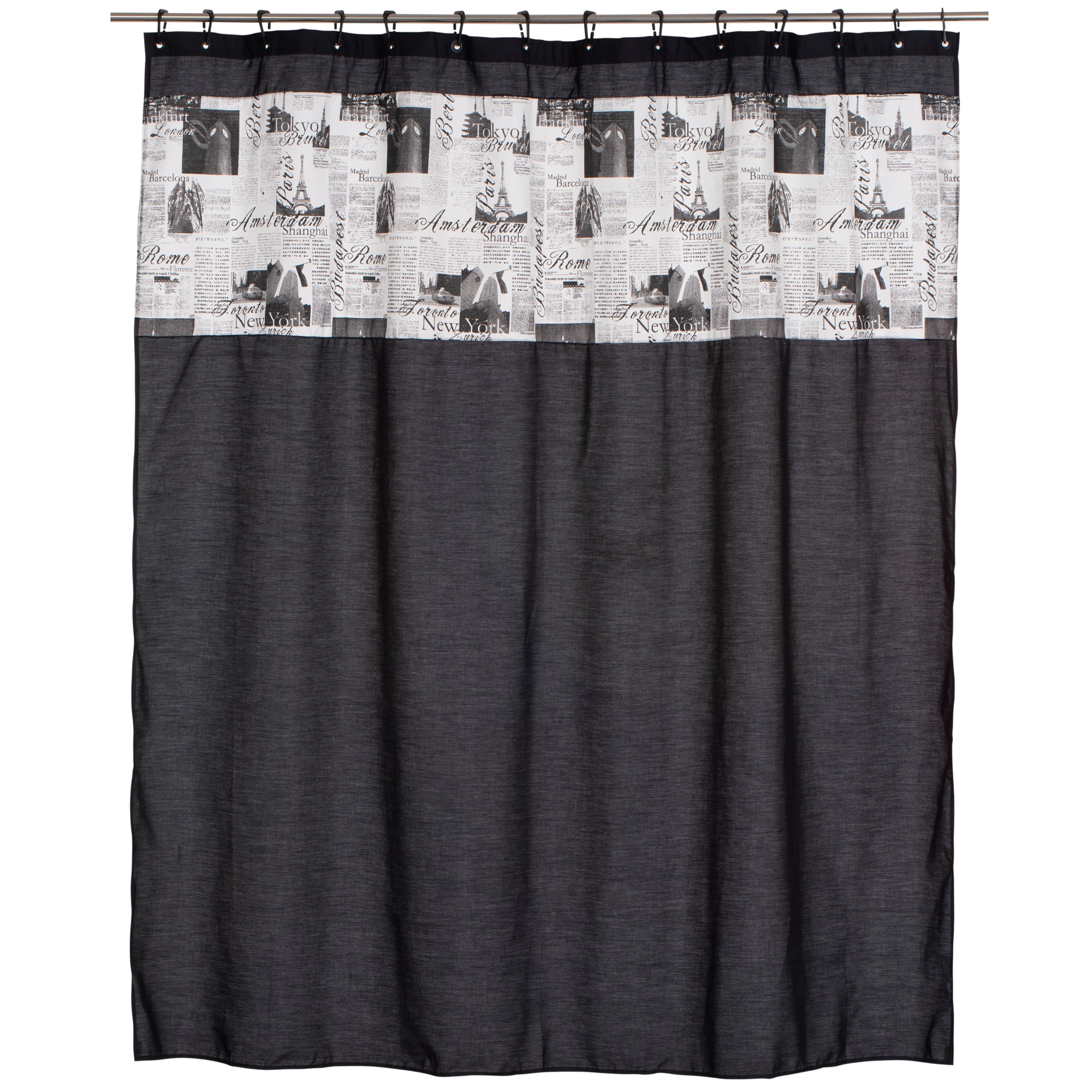 Gentile - Cortina Negro Diseño Diario 140x200 Cms Medida Especial