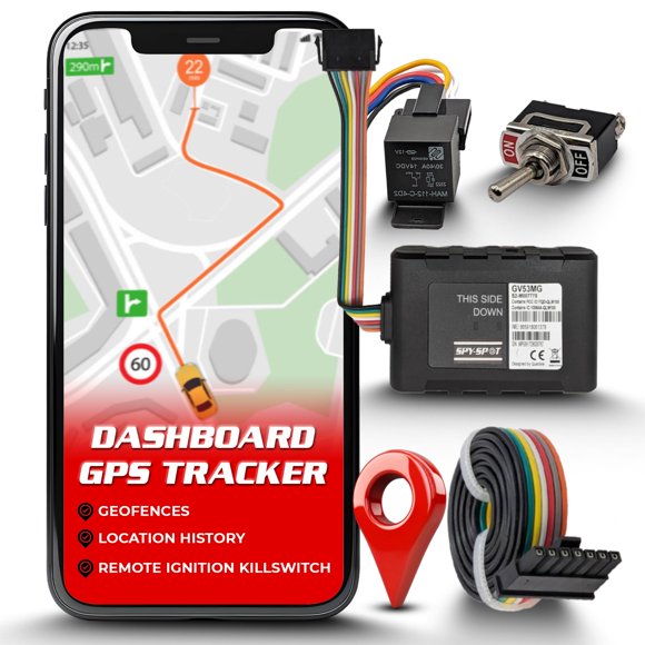 Rastreador de vehículos GPS Spy Spot 4G con interruptor de apagado por cable