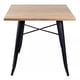 thumbnail image 2 of Mesa Comedor Cuadrada Madera Tolix Negra, 2 of 5