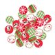thumbnail image 5 of 100pcs Botones De Madera De Navidad Coloridos Para Coser Scrapbooking 25mm, 5 of 5