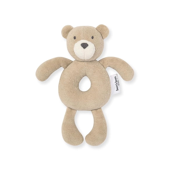 Sonaja para bebé Burt's Bees Baby de oso, 7 x 4 x 2 pulgadas