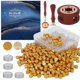 thumbnail image 1 of Kit de sellos de cera Yagugu 357 piezas con perlas doradas, sello y calentador de madera, 1 of 6