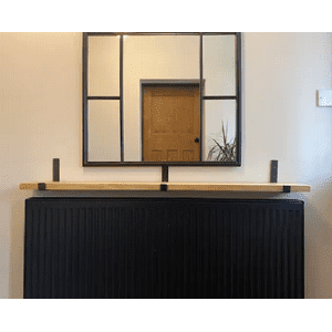 Genérico - Mesa De Arrimo Repisa Flotante Madera Y Metal Industrial