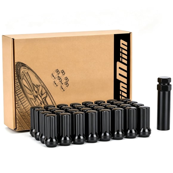 Tuercas de rueda JiiinMiiin M14x2.0 5 cm negro 32 piezas + llave