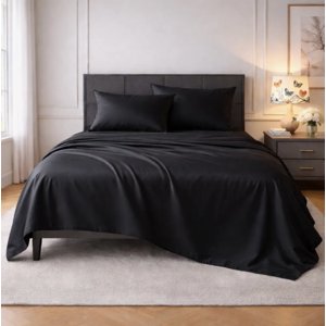 Riqui - Juego De Sabanas Lisas Negro