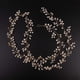 thumbnail image 5 of Diadema nupcial extra larga con cuentas de cristal y perlas en oro rosa y plata, accesorio para el cabello de novia, diadema, joyería para el cabello, accesorios para el cabello (dorado), 5 of 6
