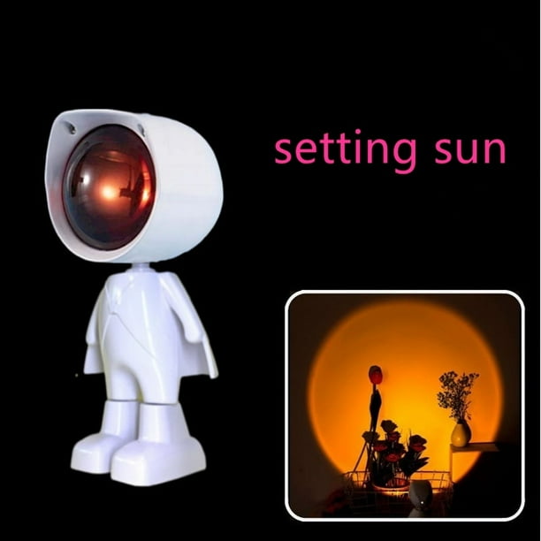 1Pack Astrobot Lights, Christmas Decoration 1Pack Astrobot Sunset Lamp Projector - 7 Cosmic Colors Sunset Light, Touch Control Sunset Projection Lamp, 360° Adjustable Head