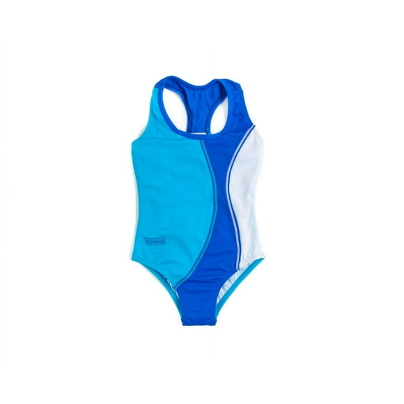 Traje De Baño Tricolor - 24 A 36m Azul 100% Lycra