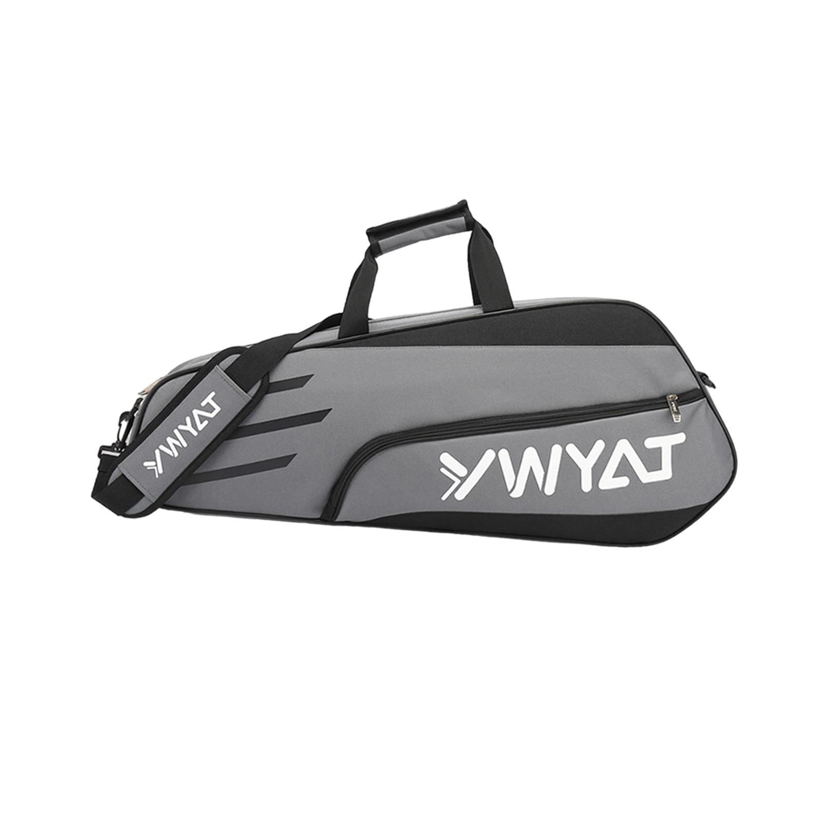 Magideal - Bolsa Para Raqueta De Bádminton, Bolsa De Tenis, Bolsa Deportiva Con Cremallera, Bolsa De Gimnasio Para Exteriores, Funda Para Raqueta De Bádminton Y Gris Negro