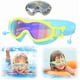 thumbnail image 1 of Gafas natación niños montura grande visión amplia antivaho impermeable correa ajustable, 1 of 7