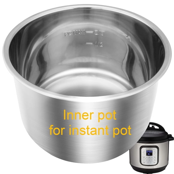 Olla interior de acero inoxidable para Instant Pot 6QT Siireemuu