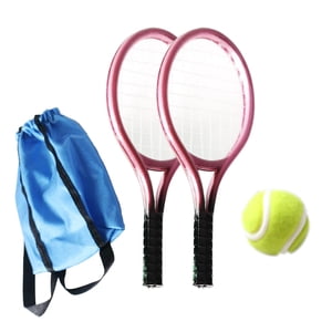 Bothyi - Mini Raqueta De Tenis Y Juego De Pelotas Para Manualidades, Decoración Para Tartas, Kit De Tenis En Miniatura 1:12, Color Rosa