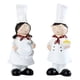 thumbnail image 2 of 2 Piezas Pareja Chef Figurilla Esculturas Cocinero Estatua Adornos Para Cabaña, 2 of 5