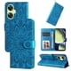 thumbnail image 2 of Funda tipo cartera FOXDOCK para OnePlus Nord N30 , diseño girasol en relieve, cuero PU, cierre magnético, soporte y tarjetero, 2 of 5
