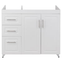 Domsa - Mueble Base De Cocina Blanco Doble Cajones Izquierdo 118X49X90 Cm (No Incluye Cubierta)