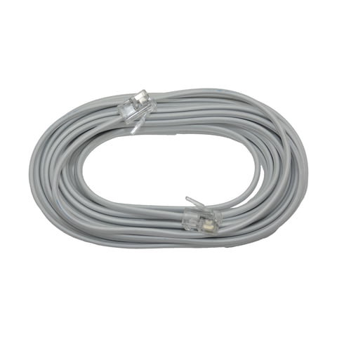 Macrotel - Cable Extensión De Teléfono Blanco De 5 Metros