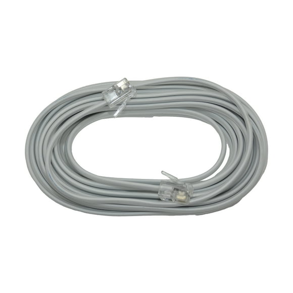 Cable Extensión De Teléfono Blanco De 5 Metros