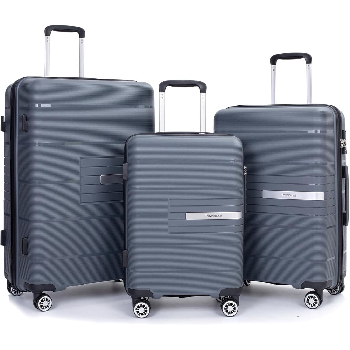 Set Maletas Tripcomp 3 Piezas Pp Ragidas Tsa Ruedas 360a