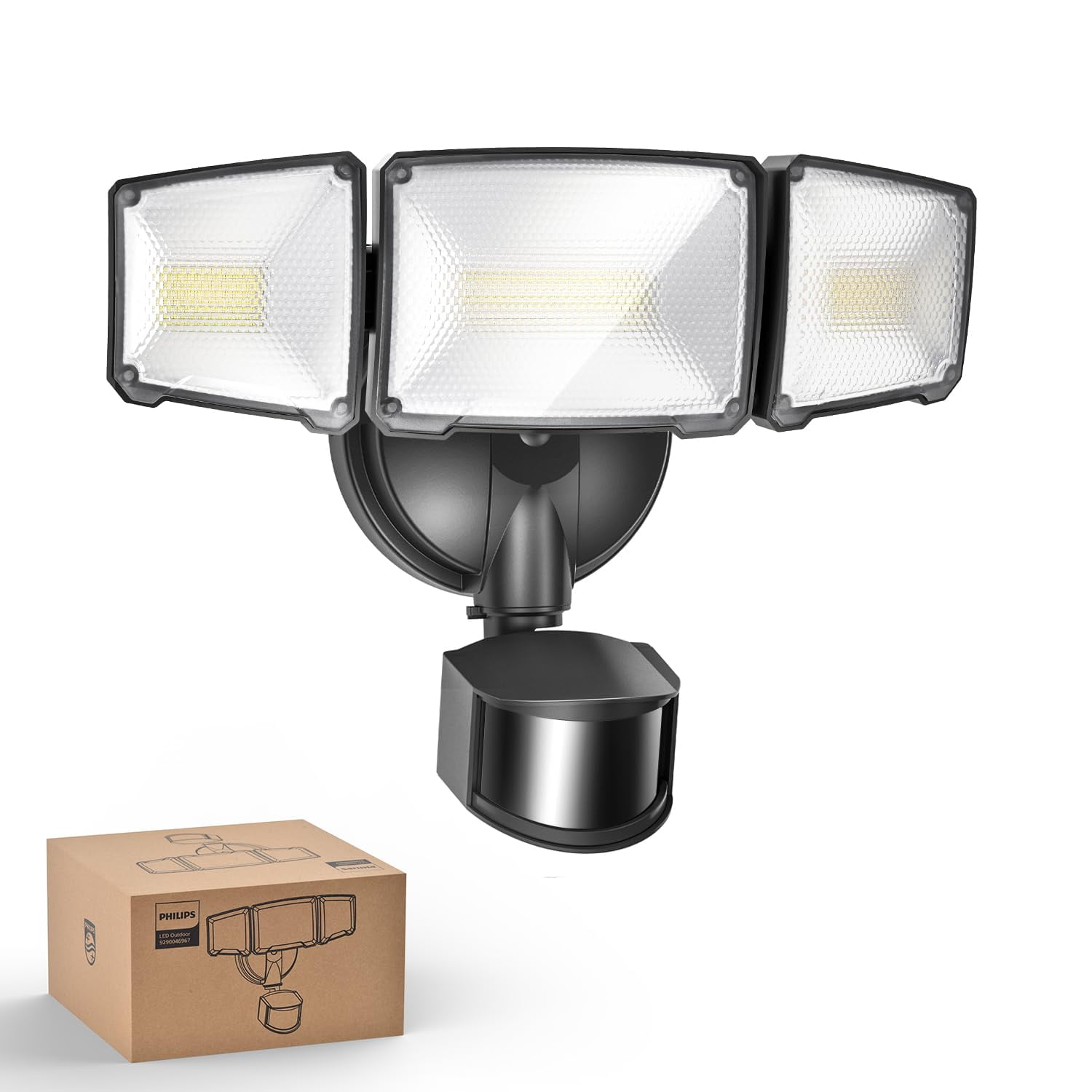 Luces Led De Seguridad Philips 72w 7400lm Con Sensor De Movimiento Pir