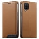 thumbnail image 1 of Funda Tipo Cartera de Cuero Sintético para Samsung Galaxy A12 Bloqueo RFID, con Ranuras para Tarjetas y Bolsillo para Efectivo, Cierre Magnético Fuerte Marrón, 1 of 6