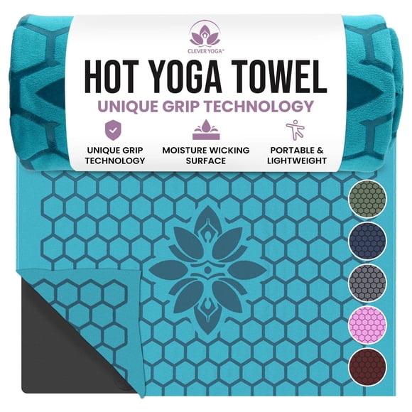 Toalla de yoga Clever Yoga Hot, antideslizante, absorbente de sudor