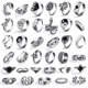 thumbnail image 1 of Set de 35 Anillos Vintage de Plata para Nudillos 17IF, 1 of 7