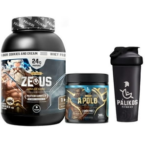 Palikos Fitness - Proteina Zeus Complex 1Kg Coockies And Creams + Creatina Apolo 300G + Shaker