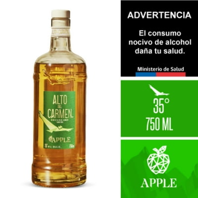 Pisco Apple 35° Botella 750 Ml Alto Del Carmen