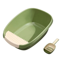 Genérico - Arenero Semi Cerrado Para Gatos - Bandeja Sanitaria Grande L