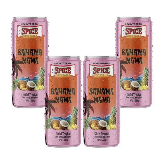 Pack Cóctel Bahama Mama latas de 310 cc, 4 unidades