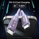 thumbnail image 3 of Cable USB C a USB C UGREEN Uno, carga rápida de 100 W, 2 m, morado, 3 of 8