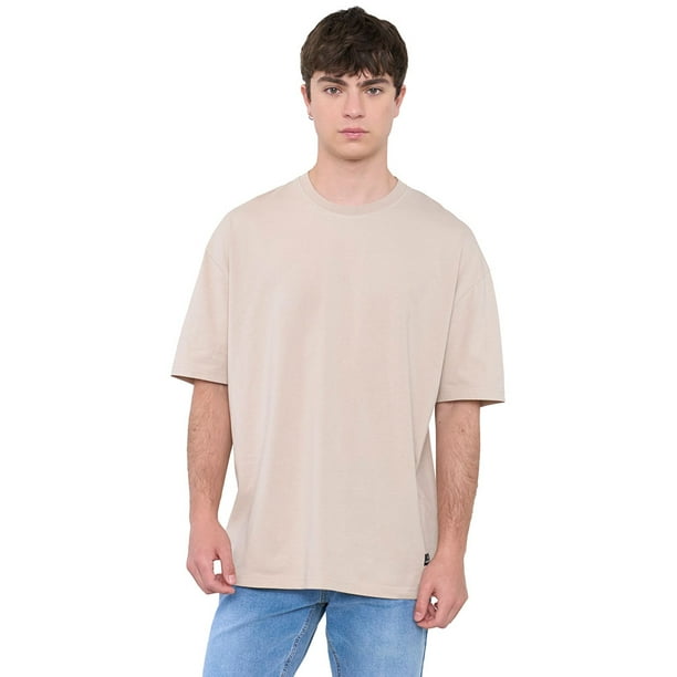 Polera Hombre Oversize Lisa Color Beige Corona
