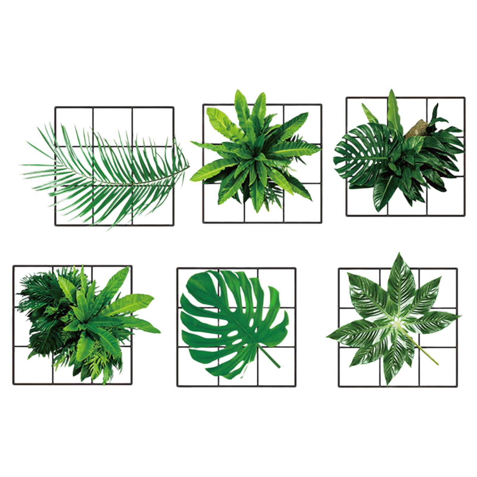 Magideal - Diy Planta Verde Hojas Pegatina De Pared Calcomanías Decoración Impermeable Pelar Y Pegar Papel Tapiz De Pvc Extraíble Para Dormitorio De Niños Reutil