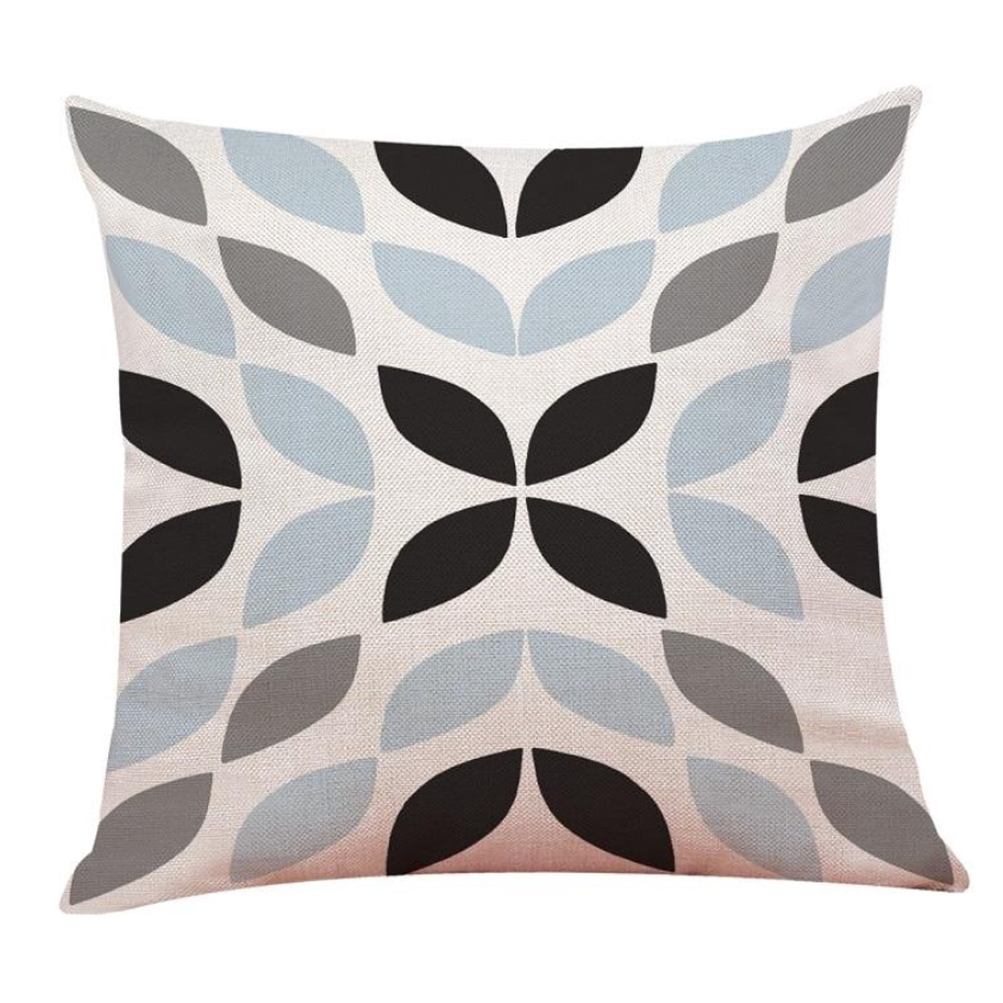 Hogarly - Funda De Cojín Decorativa Pétalos Gris 45x45 Cm