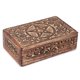 thumbnail image 2 of Caja de joyería Ajuny de madera 20x13 cm, tallado de estrella y círculo, 2 of 5